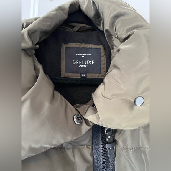 PRE-OWNED DEELUXE OSLO Puffer Jacket W18-603W Dark Army Green | XS - Picture 5 of 10